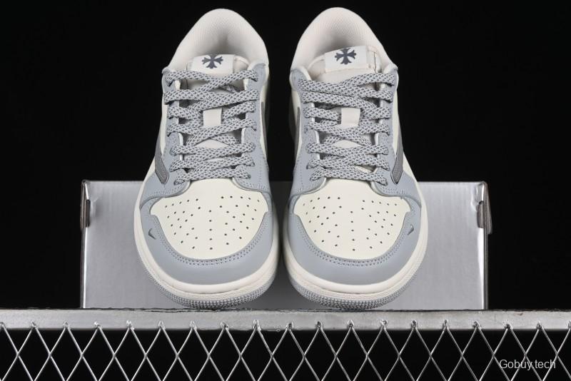 Nike Travis Scott x Fragment Design x Air Jordan 1 Low OG SP AJ1 Retro Sneakers - DM7866-016