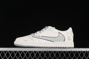 Nike Travis Scott x Fragment Design x Air Jordan 1 Low OG SP AJ1 Low Top Casual Sneakers - DM7866-022