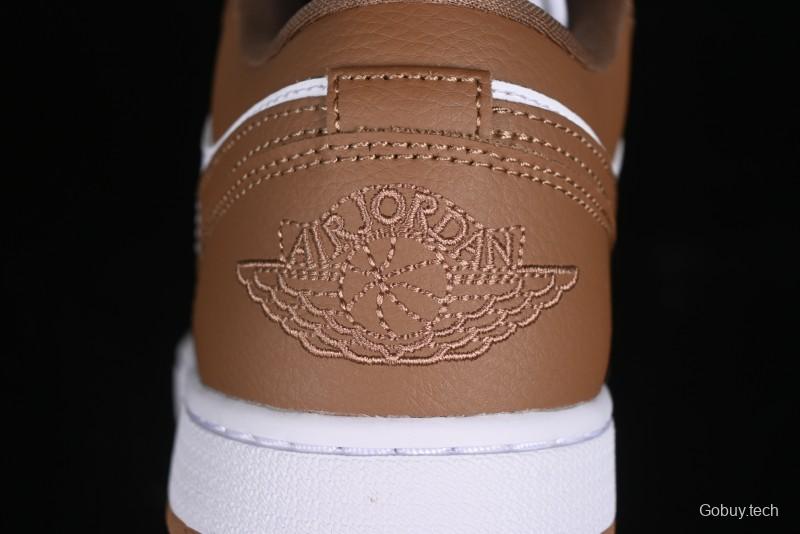 Nike Air Jordan 1 Low AJ1 White Tan Low Top Casual Sneakers - DC0774-202