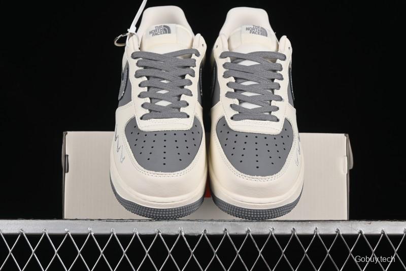 Nike Air Force 1 '07 Low The North Face Bear Collaboration - Beige Grey Swoosh Low-Top Casual Sneakers - KK1988-011
