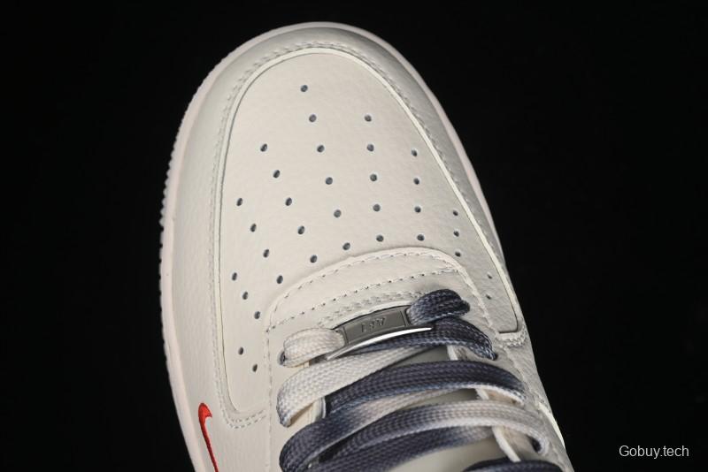 Nike Air Force 1 '07 Low Stussy Collaboration - White Grey Two-Tone Low-Top Casual Sneakers - XZ6188-015