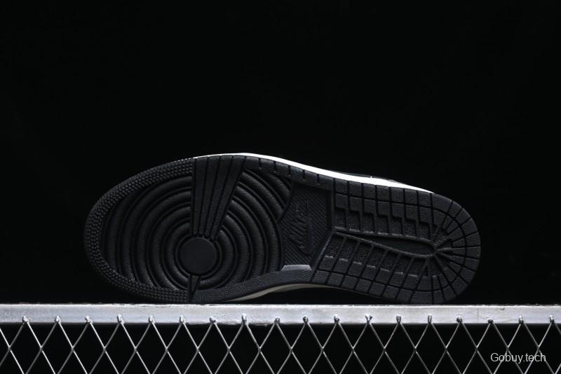 Nike Air Jordan 1 Low AJ1 The North Face Collaboration - Custom Premium Pigskin Dark Green Retro Basketball Shoes - DM9188-004