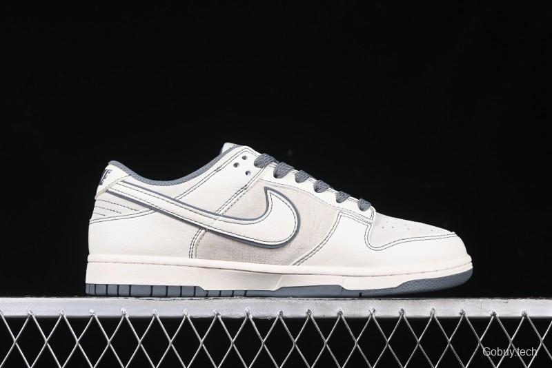 Nike SB Dunk Low Stussy Collaboration - Beige Grey Line Anniversary High-End Custom Low-Top Casual Sneakers - BB7518-007