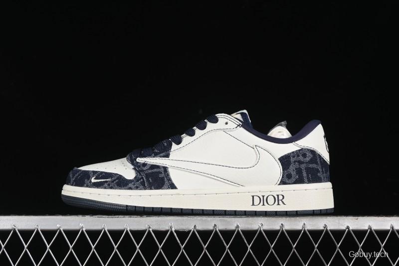 Nike Travis Scott x Fragment Design x Air Jordan 1 Low OG SP AJ1 Retro Sneakers - CH6336-017