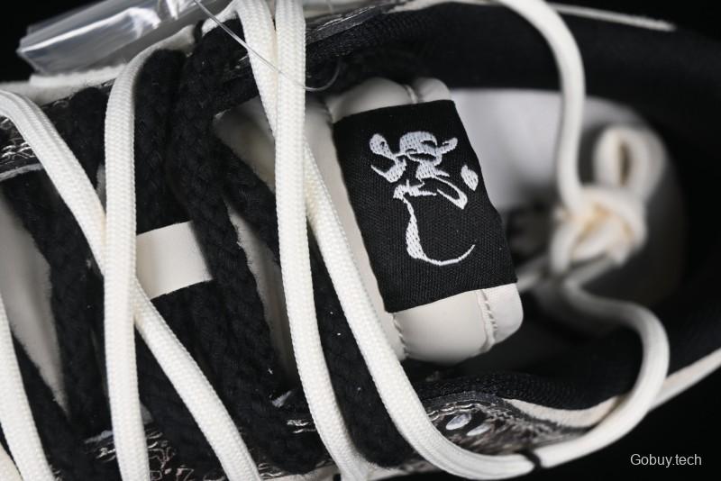 Nike SB Dunk Low Year of the Snake Series Snake Scale White Swoosh Customized Low-Top Casual Skate Shoes - YX5066-275