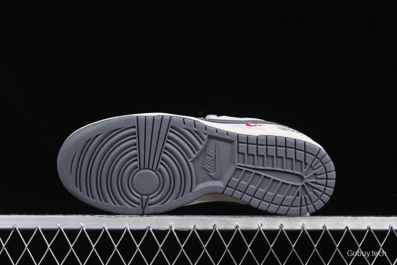 Nike SB Dunk Low Stussy Anniversary Edition Custom High-End Casual Sneakers - DM6868-027