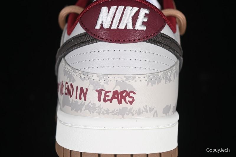 Nike Dunk Low Retro Vintage Distressed Graffiti Deconstructed Casual Sneakers - FB7160-161