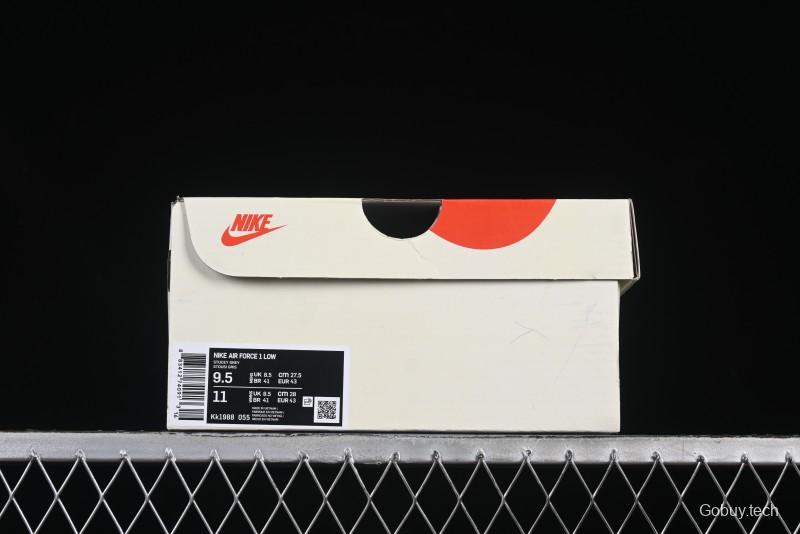 Nike Air Force 1 '07 Low Stussy Collaboration Galaxy Grey Low-Top Casual Sneakers - KK1988-055