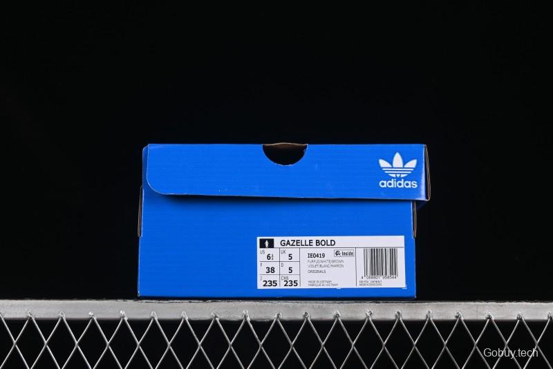 Adidas Originals Gazelle Bold IE0419 Low-Top Sneakers with Thick Sole for Casual Wear, Slip-Resistant and Durable