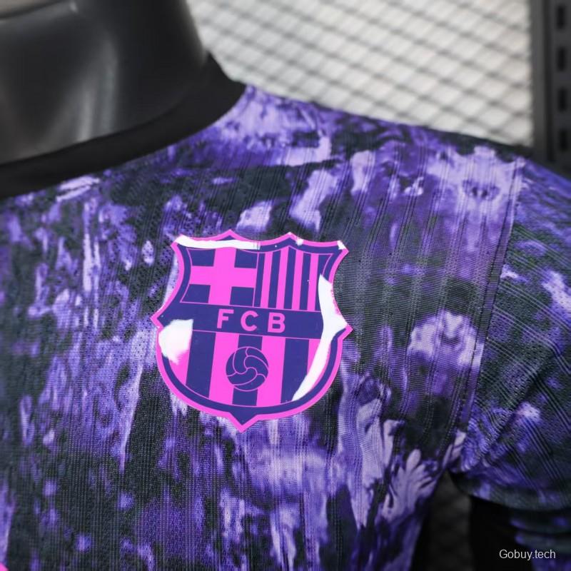 Player Version 25/26 FC Barcelona Purple with Marble Design Jersey