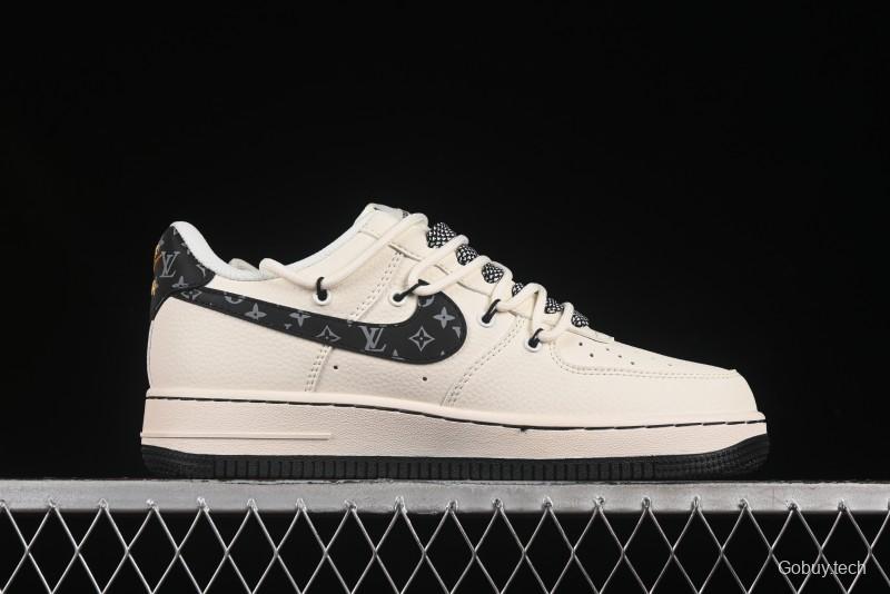 Nike Air Force 1 '07 Low LV Collaboration Blue Swoosh Drawstring Casual Sneakers - DM6868-061
