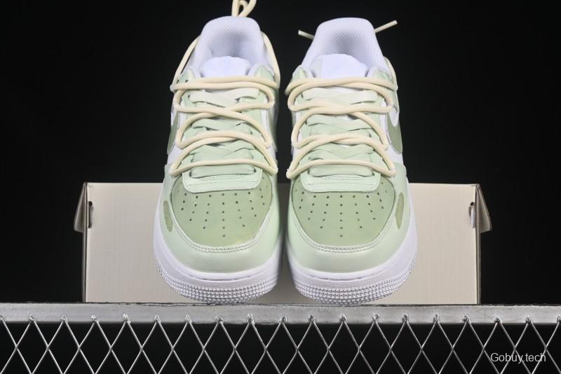 Nike Air Force 1'07 Low "Green Love" 520 Limited Edition Casual Sneakers with Small Green Heart Design - DH2920-111
