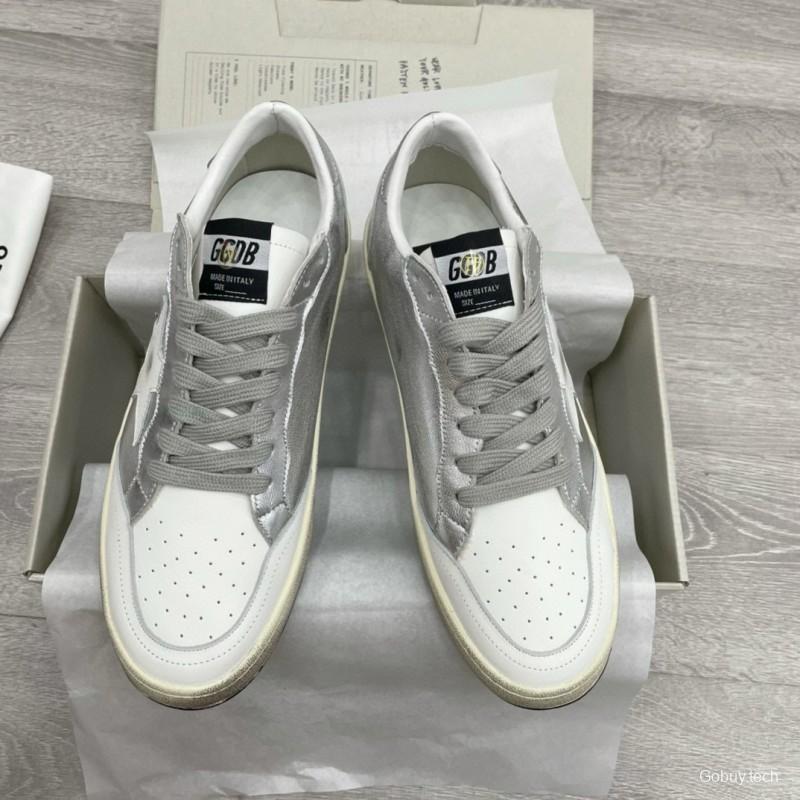 2024 Unisex GGDB White Silver Leather Low Top Sneakers MJ00260