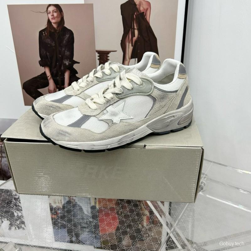 2024 Unisex GGDB White Grey Suede Mesh Sneakers