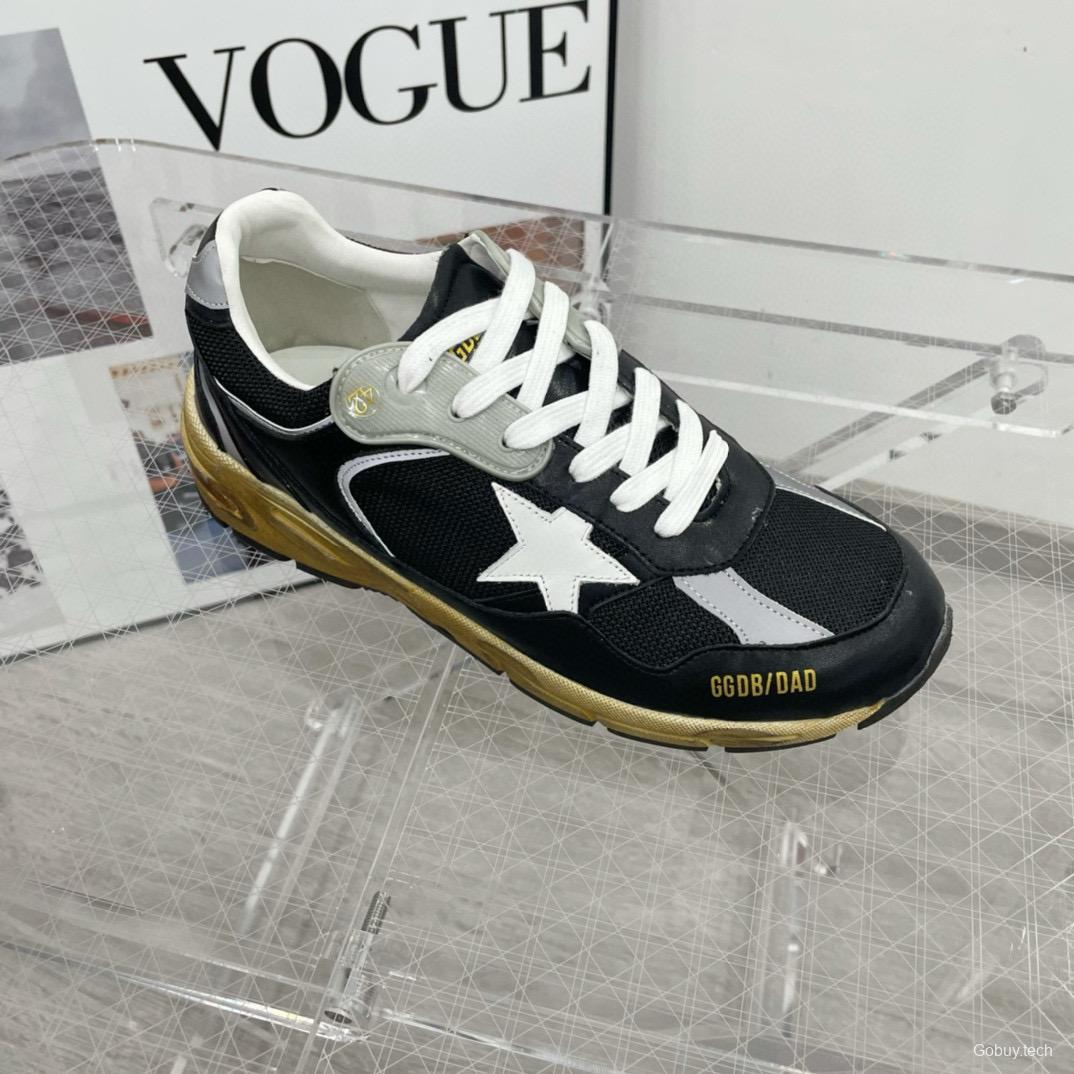 2024 Unisex GGDB Black White Grey Mesh Leather Sneakers