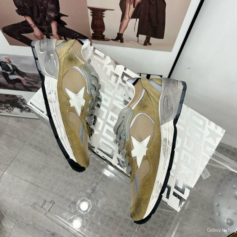 2024 Unisex GGDB Green Grey White Suede Mesh Sneakers