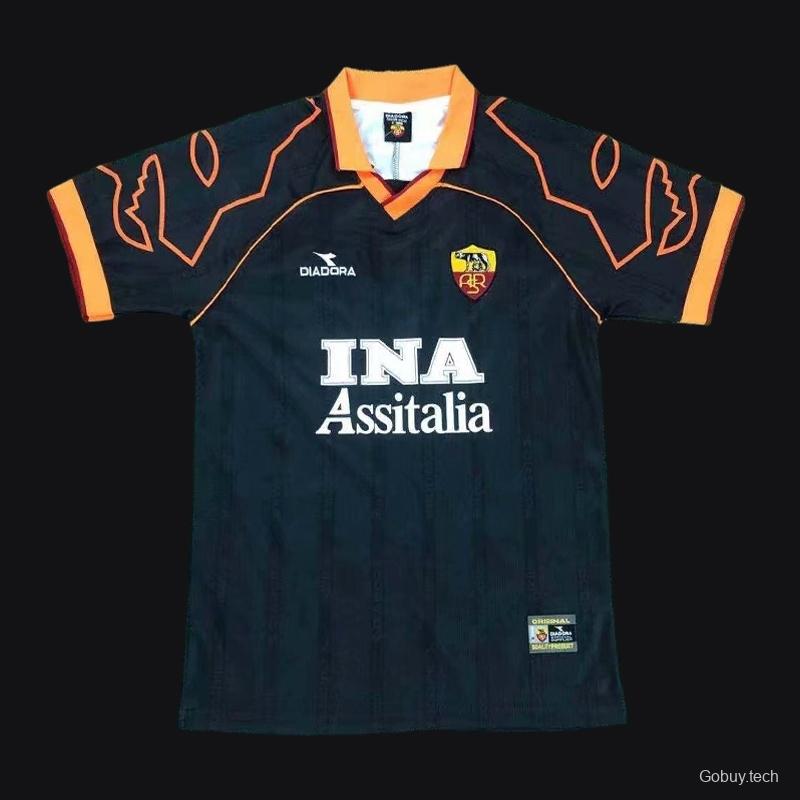 Retro 99/00 AS Roma Away Black Jersey