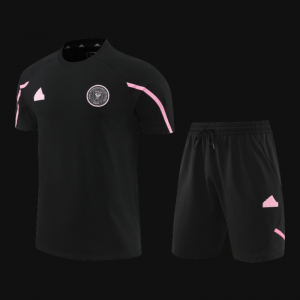 23/24 Inter Miami Black/Pink Cotton Short Sleeve Jersey+Shorts