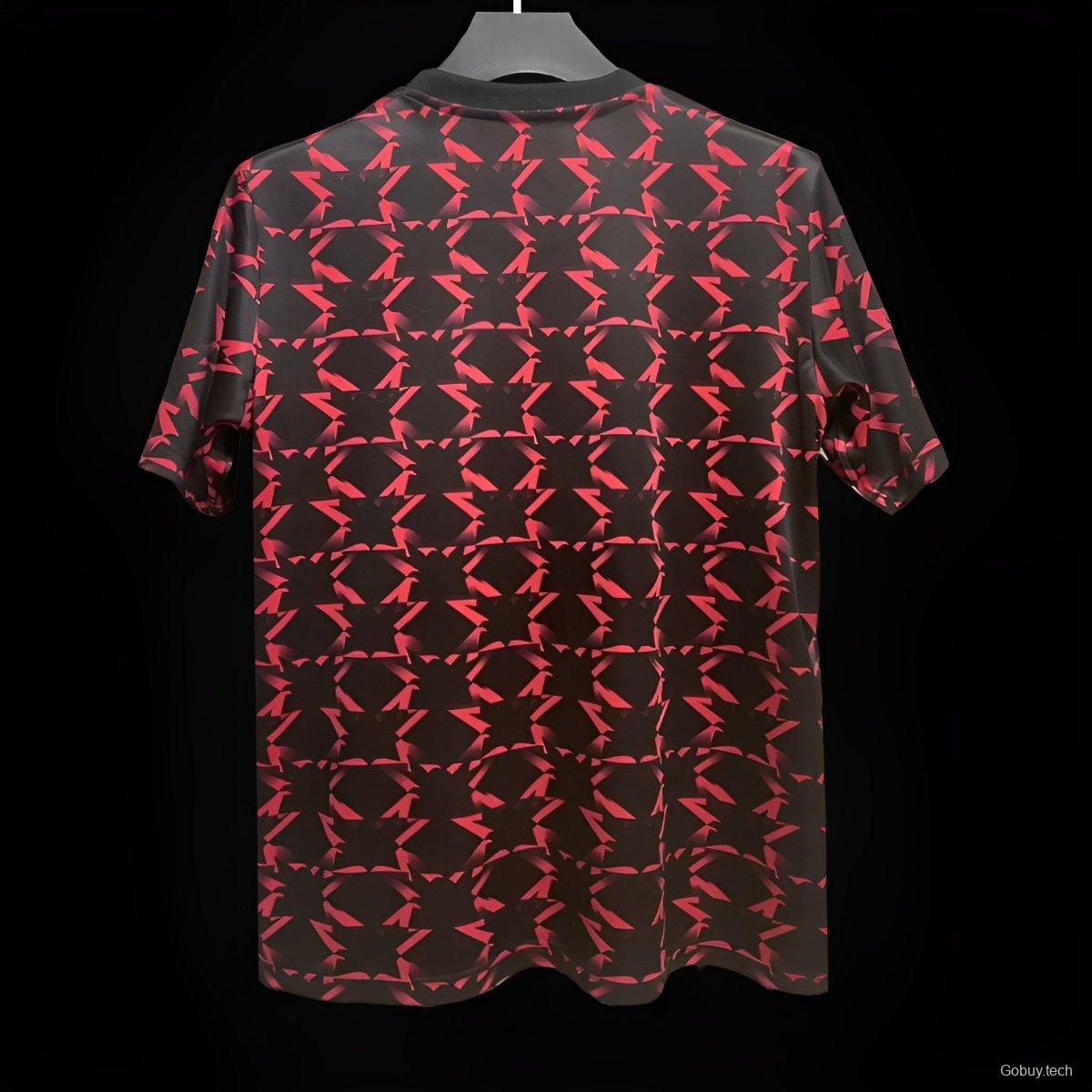 24/25 Manchester United M pattern Red/Black Pre-Match Jersey