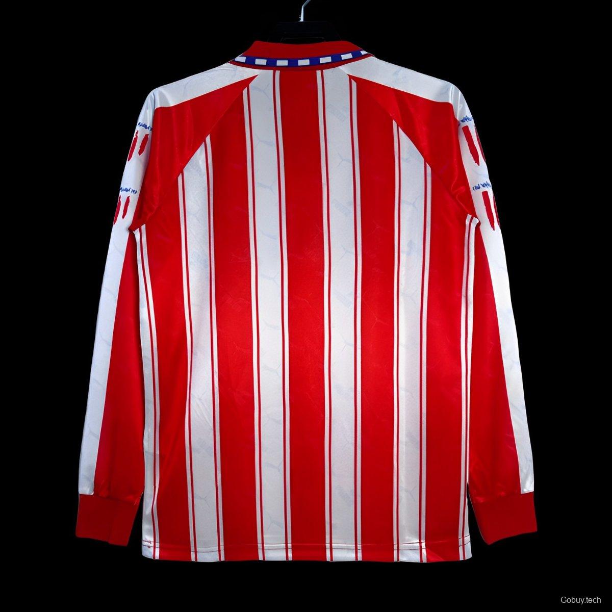 Retro 04/05 Long Sleeve Atletico Madrid Home Jersey