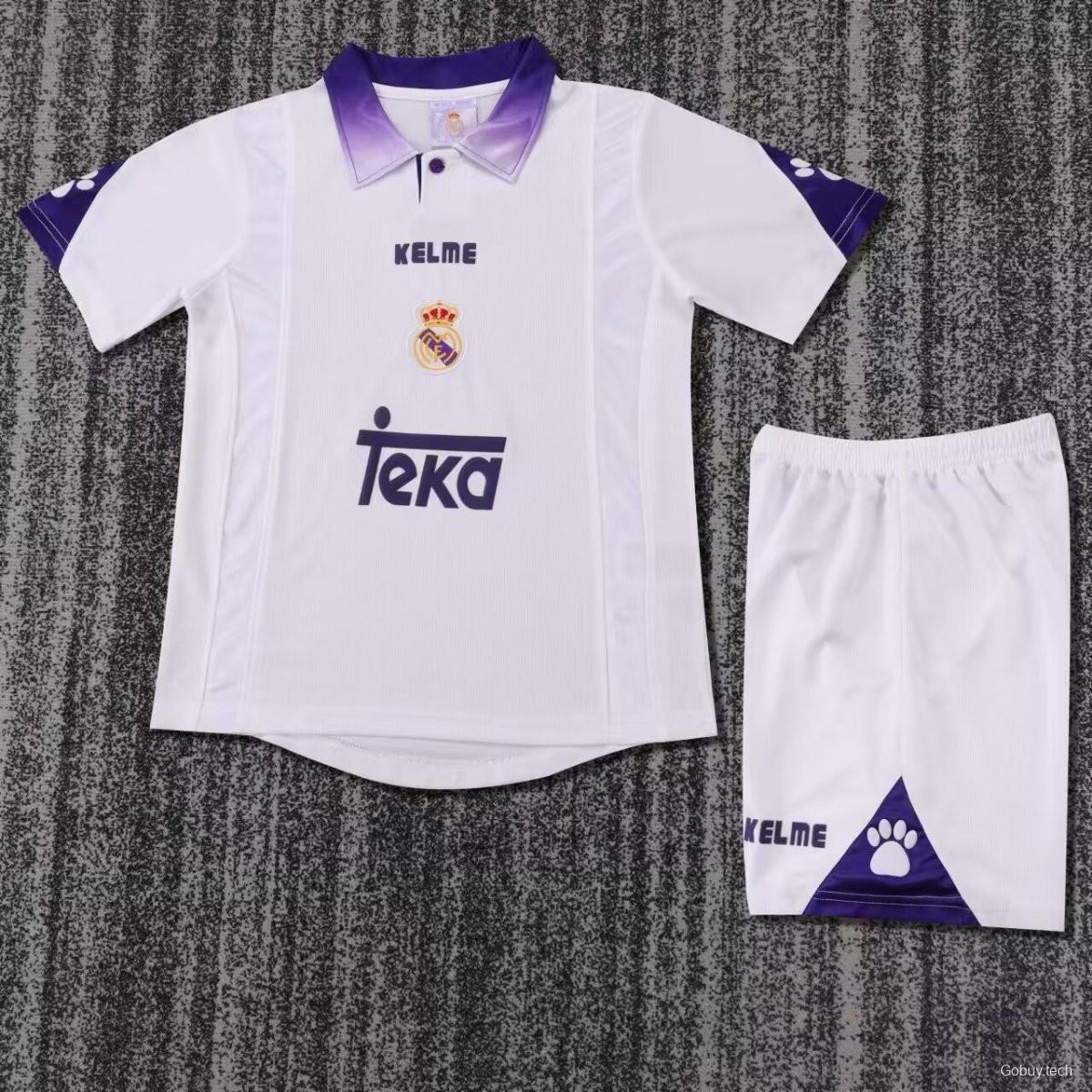 Retro Kids 96/97 Real Madrid Home Jersey